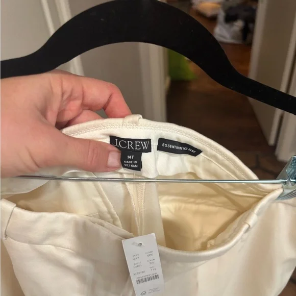 NWT J. Crew Cream Women's Essential Lower Rise Wide Leg Pants - Picture 7 of 8